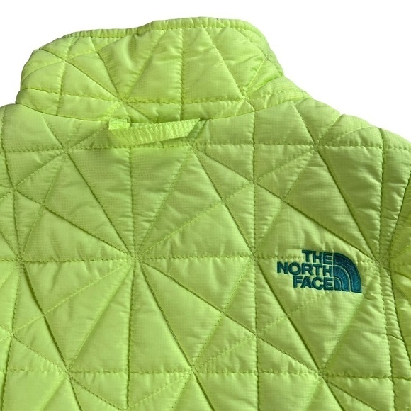 THE NORTH FACE Women's Quilted Puffer Vest Yellow Green Turquoise Sz XS - Picture 8 of 16